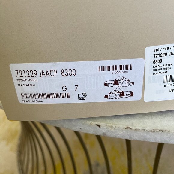 Gucci x Adidas 721229 Logo Transparent Slides Sandals Size UK 7 & 9 - Picture 15 of 16